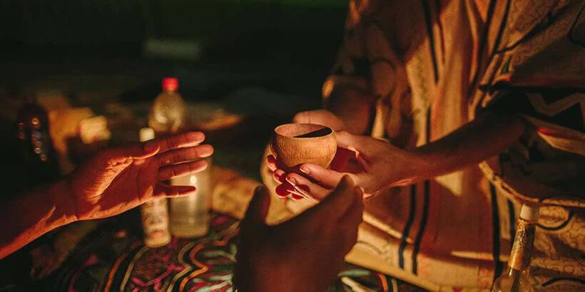 Shaman serving Ayahuasca