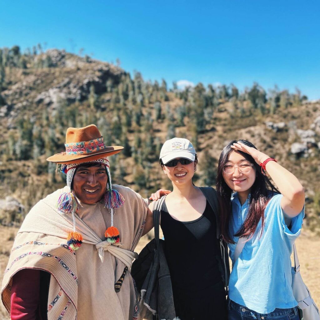 shaman with two girls